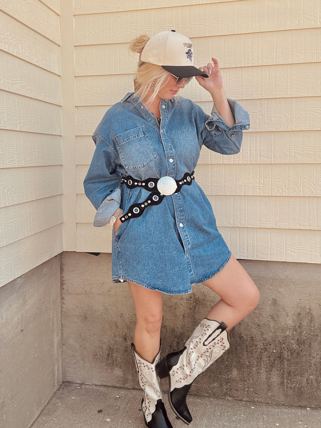Blue Jean Beauty Shirt Dress
