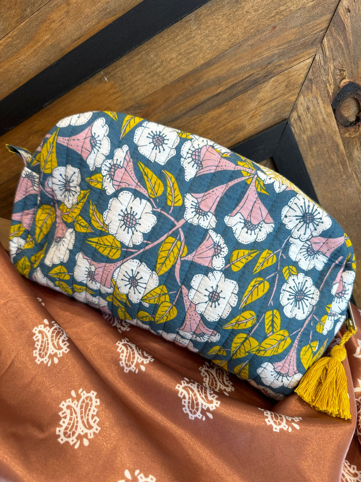 Evangeline Large Quilted Zipper Pouch