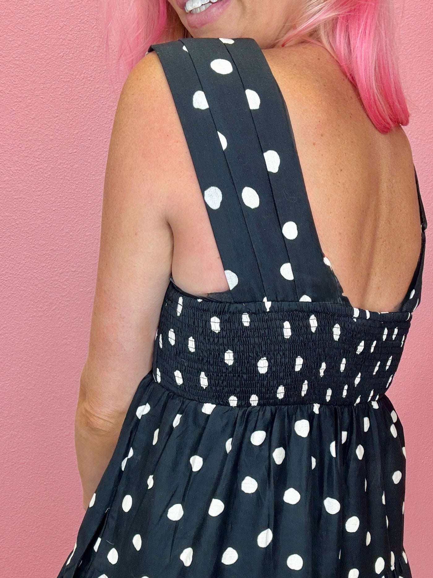 Polkadot Couture Midi Dress