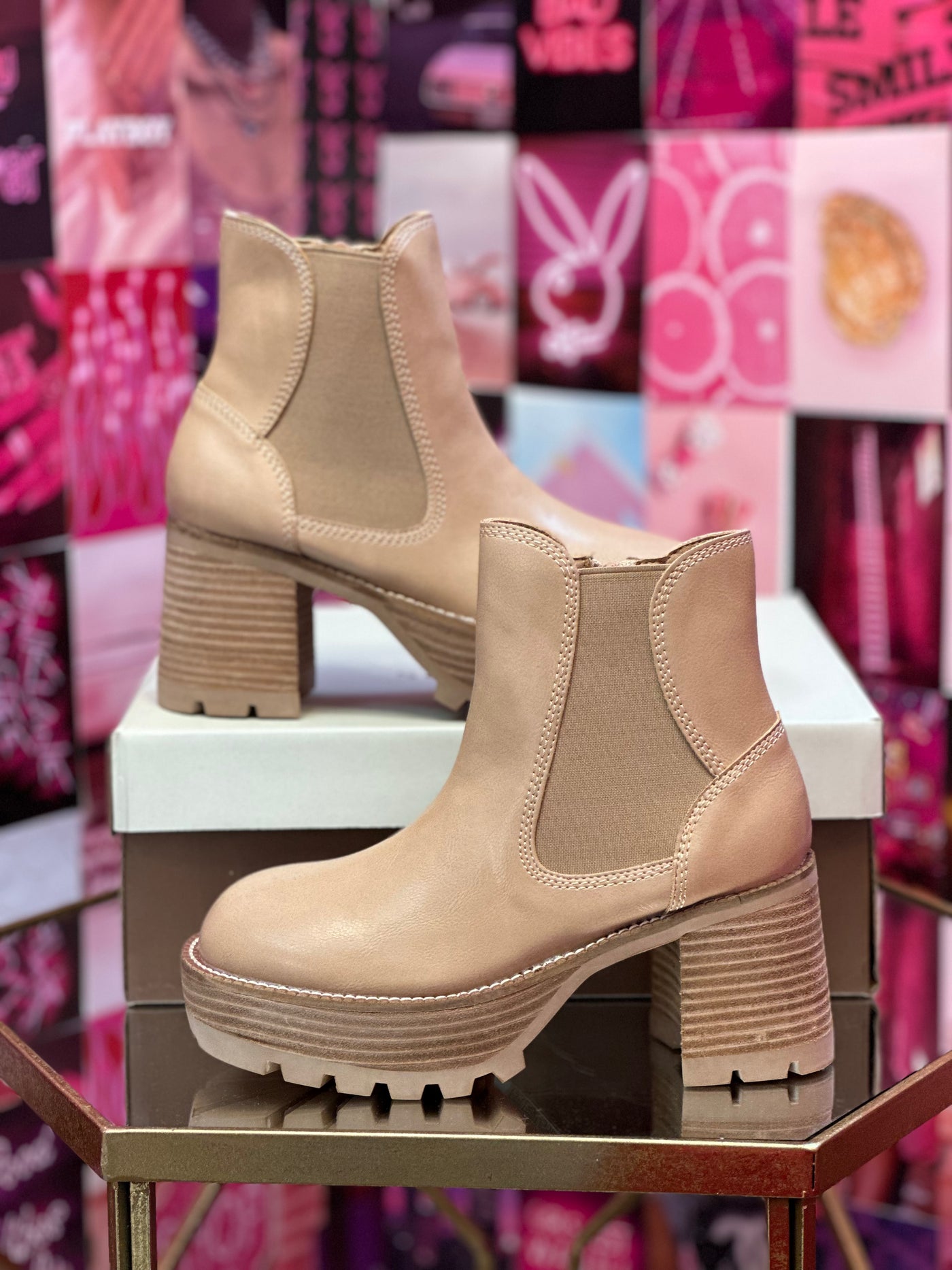 The Dorothy Taupe Booties