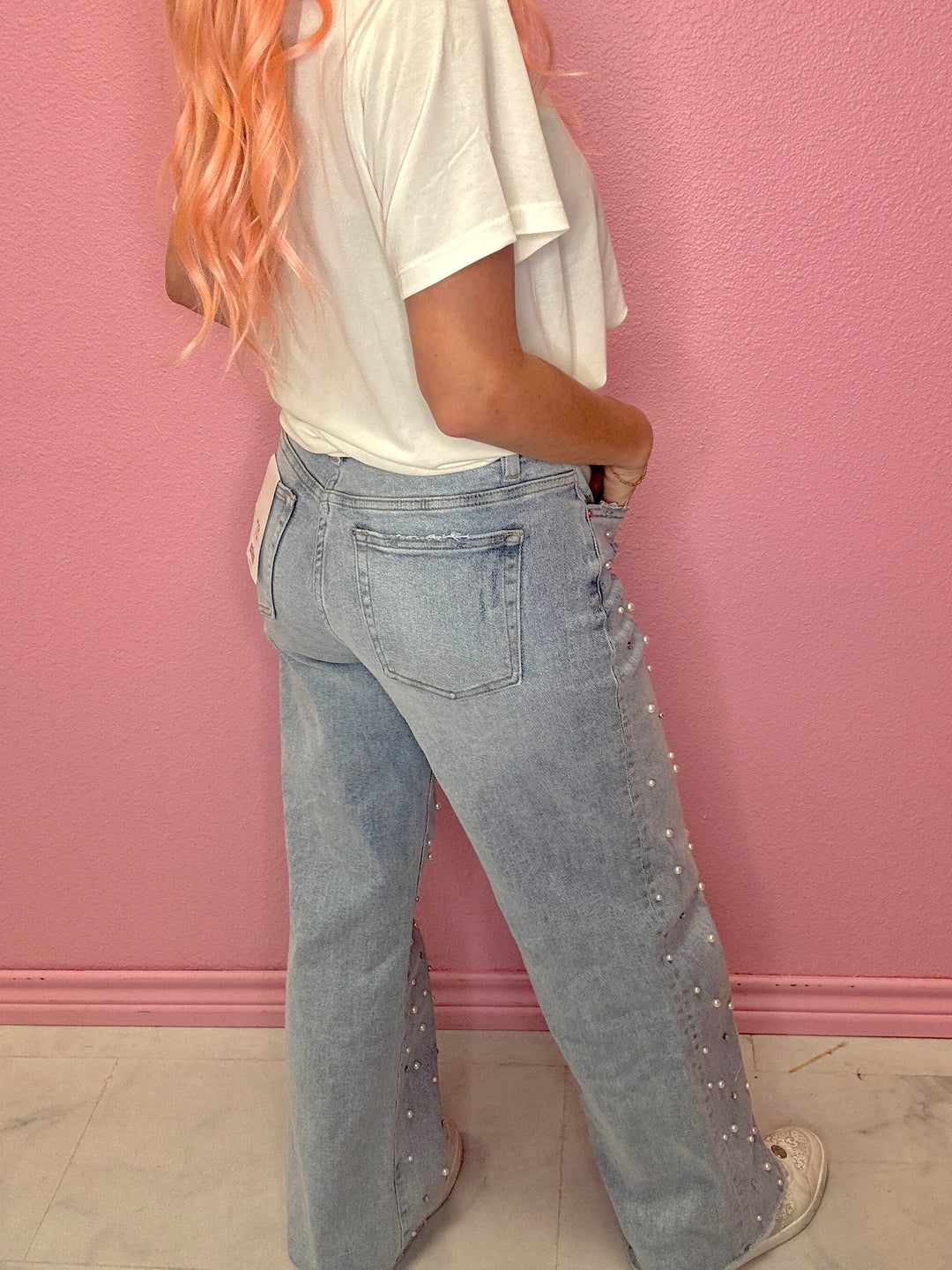 The Pearl High-Rise Wide Leg Jeans