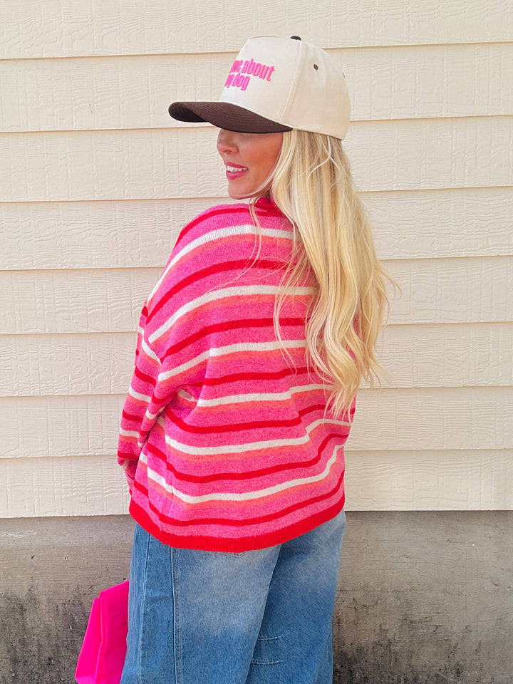 Peony Pink Charm Cardigan