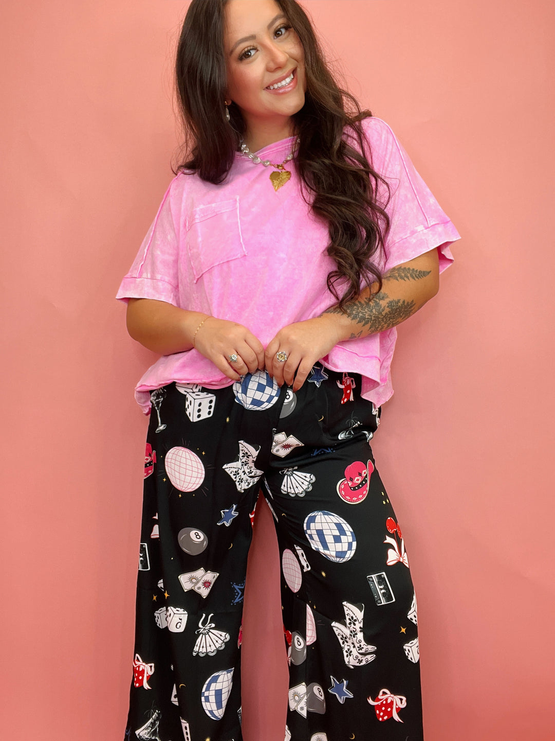 The Halo Washed Oversized Crop Tee