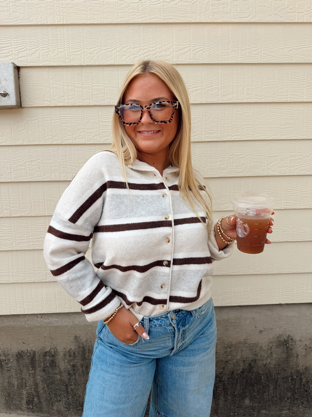 Nantucket Stripe Cardigan