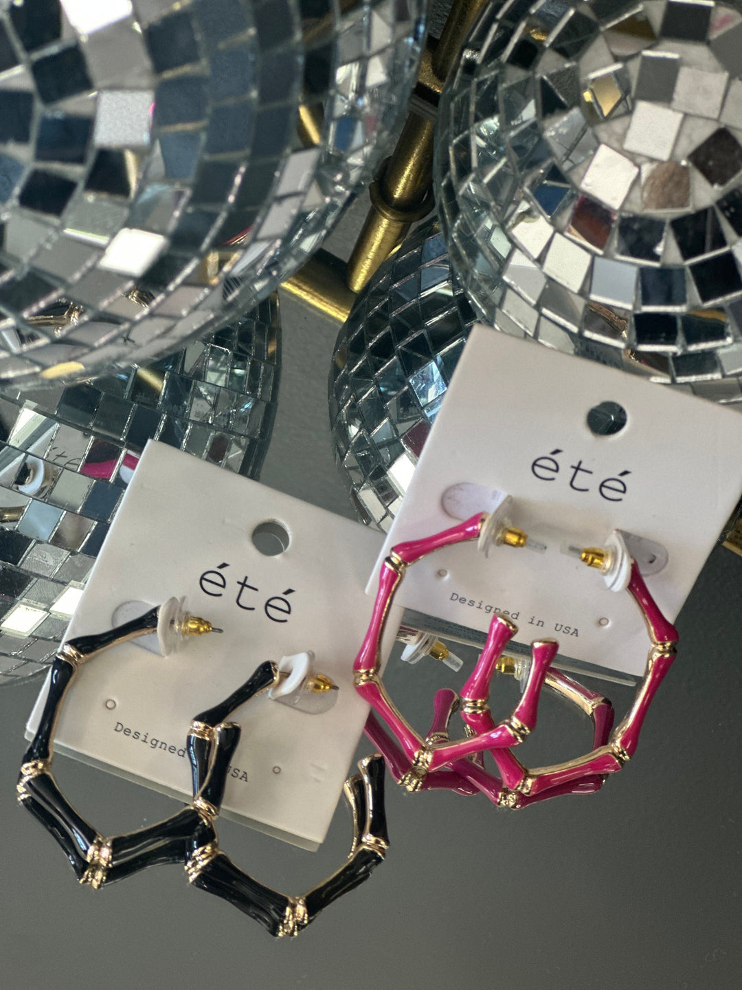 Bamboo Hexagon Earrings