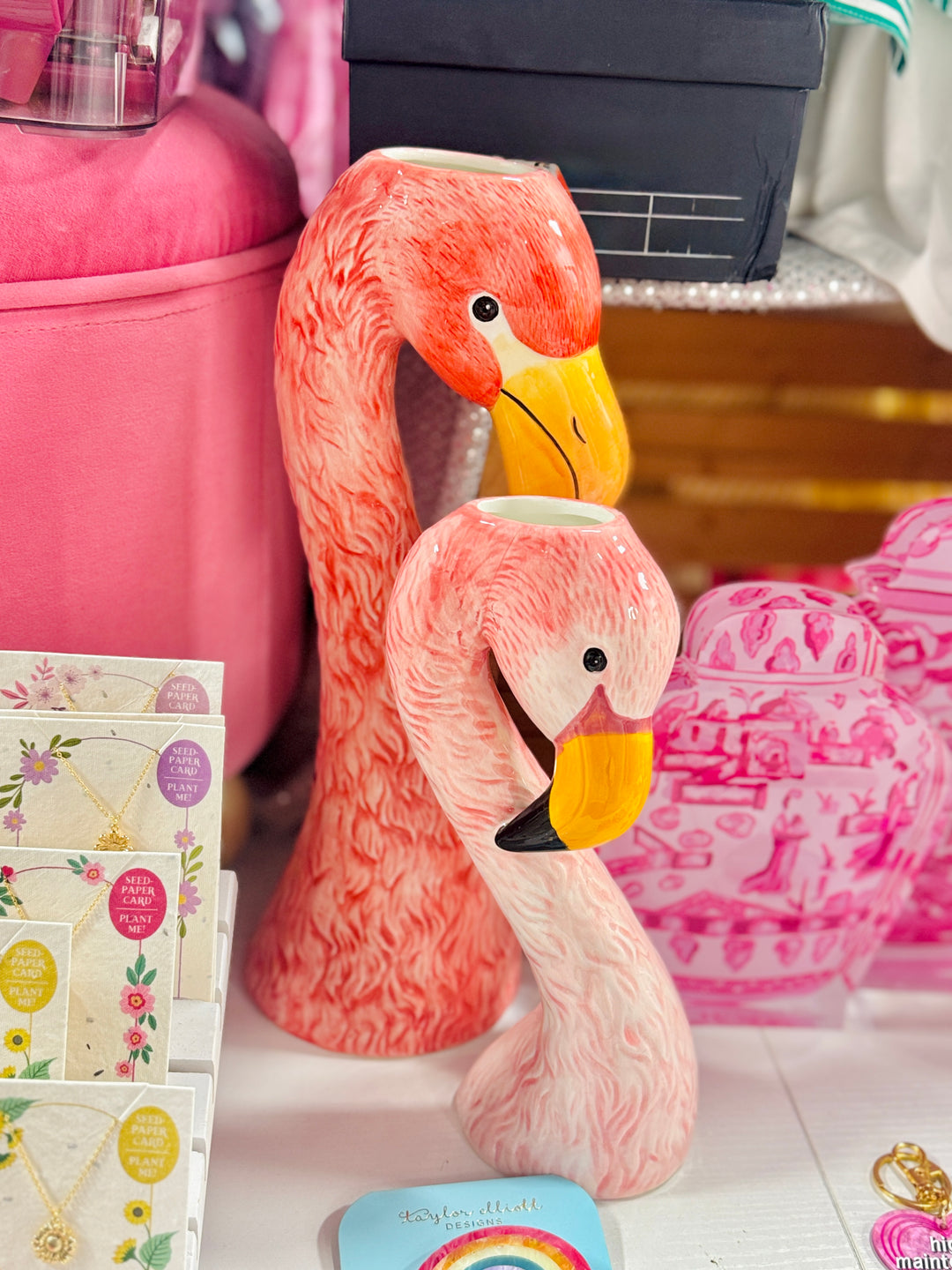 Flamingo Head Vase