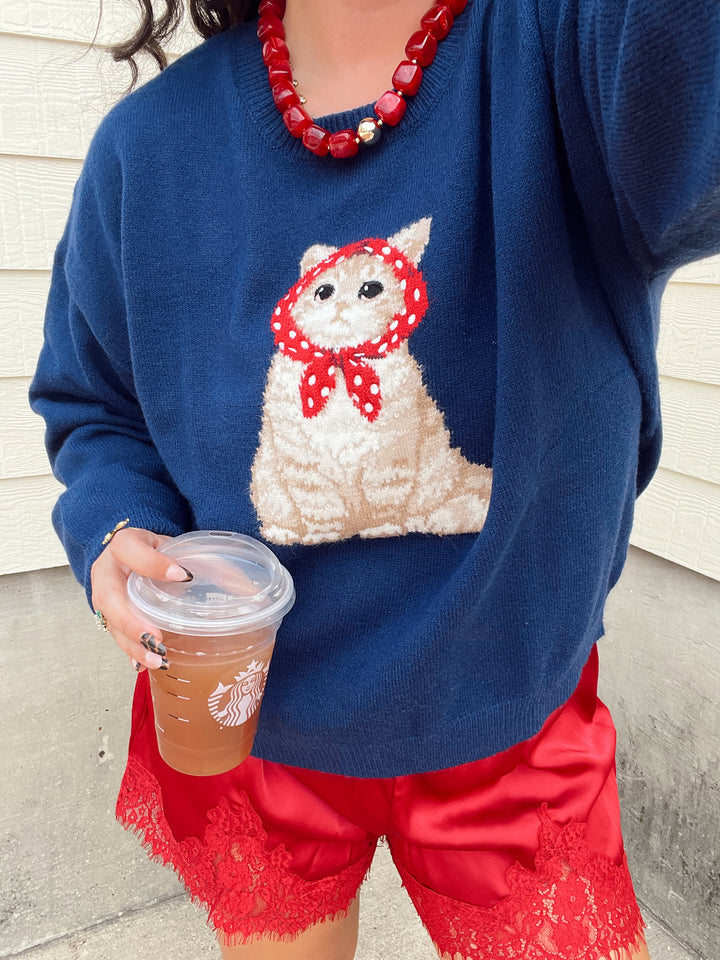 Midnight Meow Cat Sweater