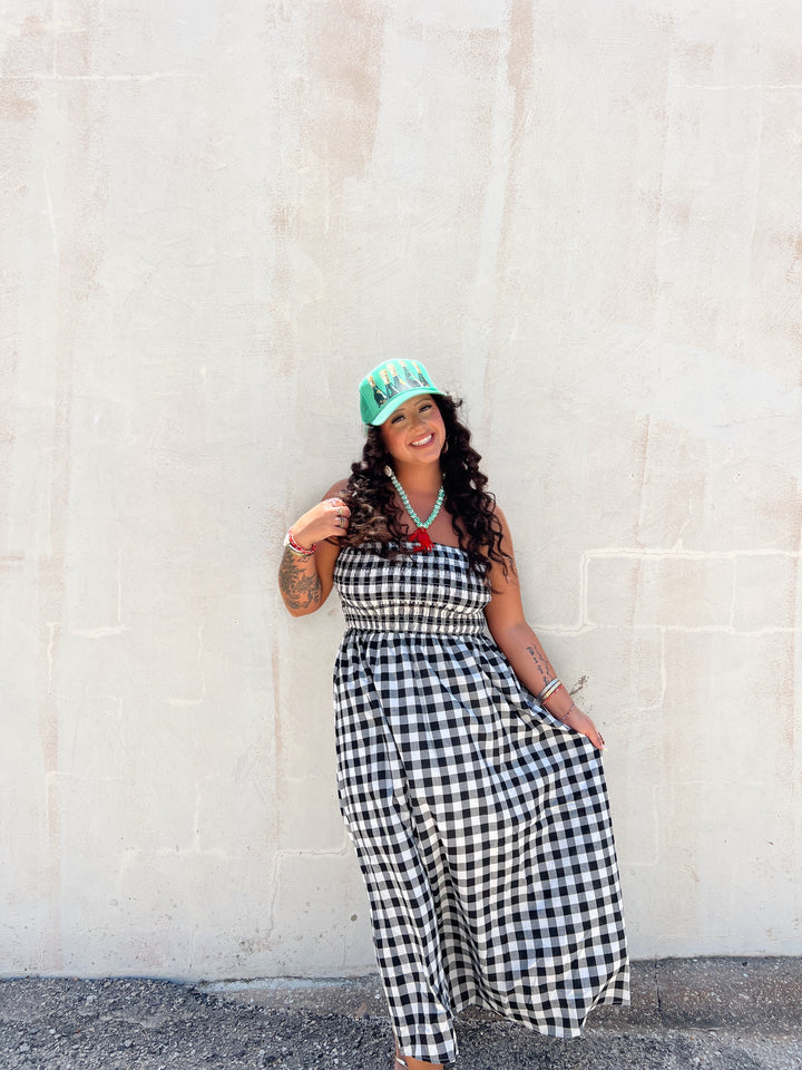 Country Charm Smocked Midi Dress