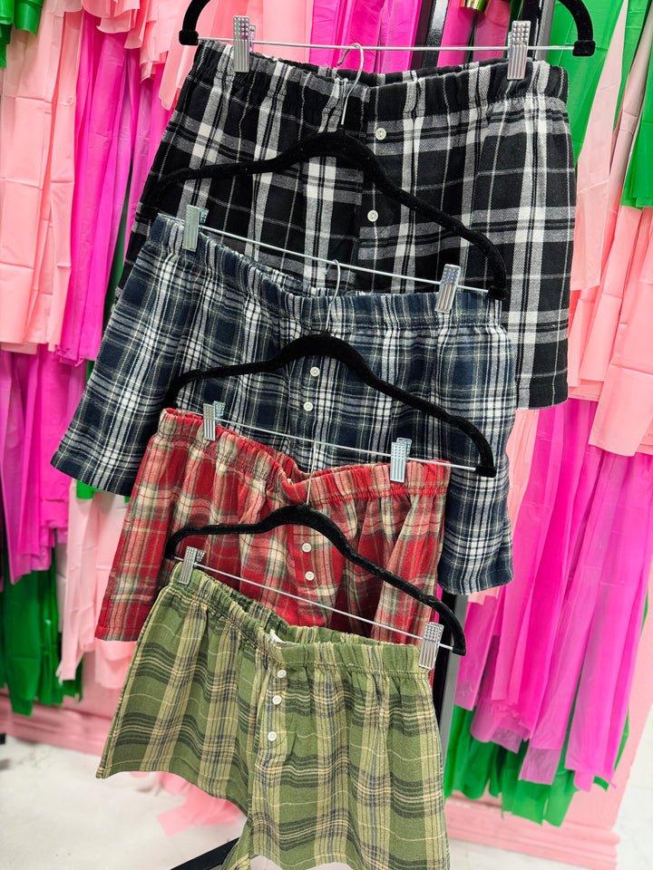 The Frannie Flannel Shorts