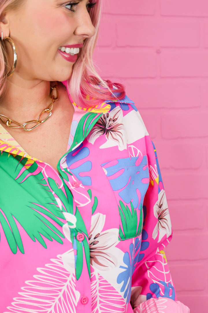 Trip To The Keys Button Up Top