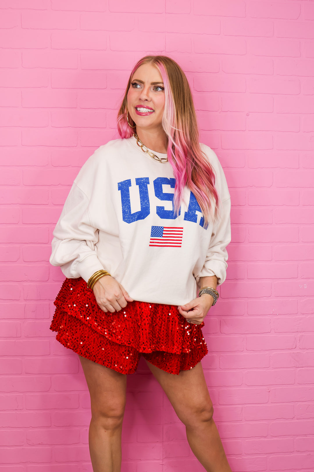 Raider Sequin Ruffle Skort