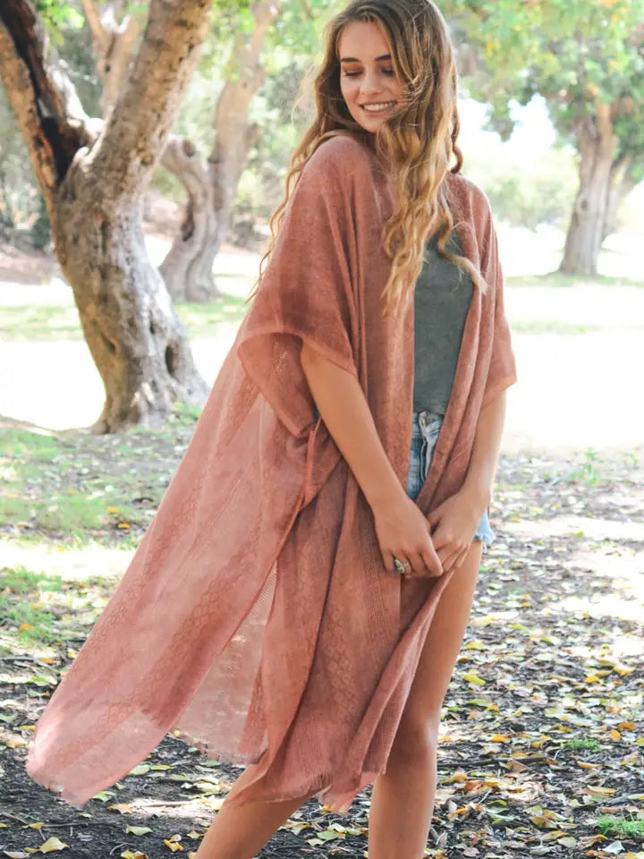 Woven Longline Tribal Kimono