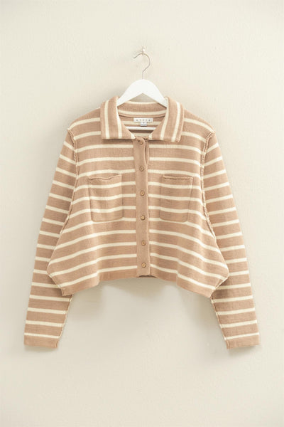 The Stripe Ease Cardigan