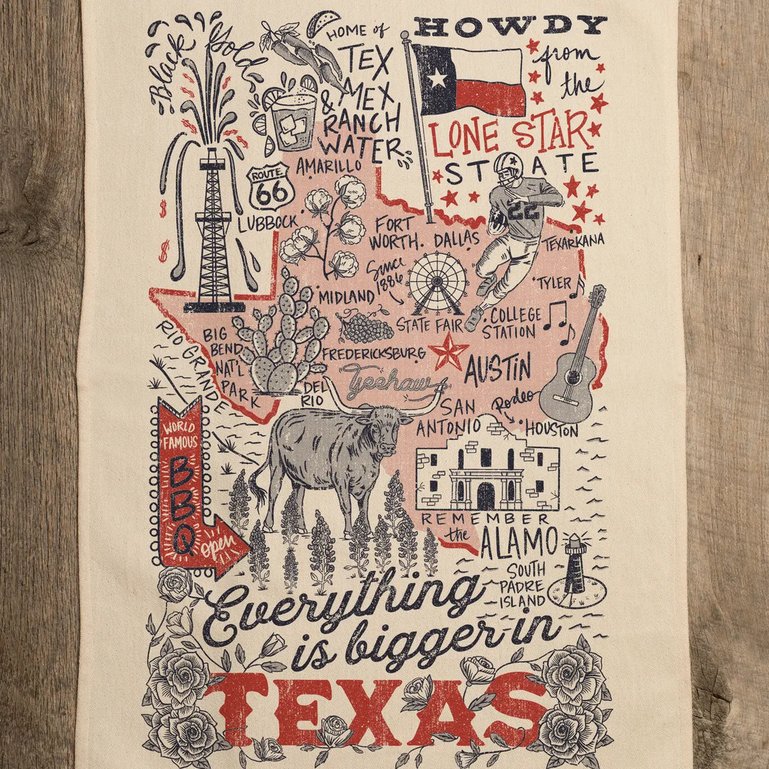 Everything Is Bigger In Texas Dish Towel