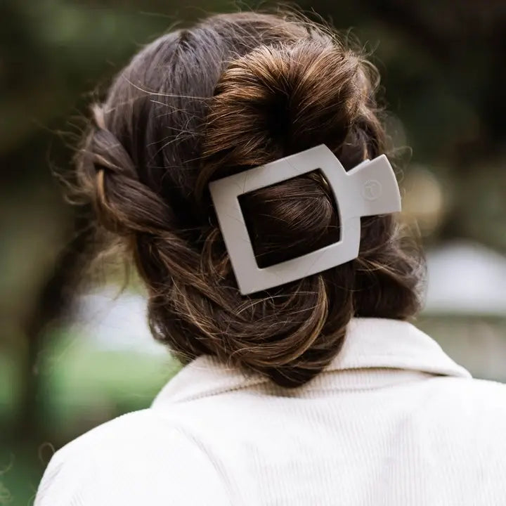 Silver Flames Flat Hair Clip