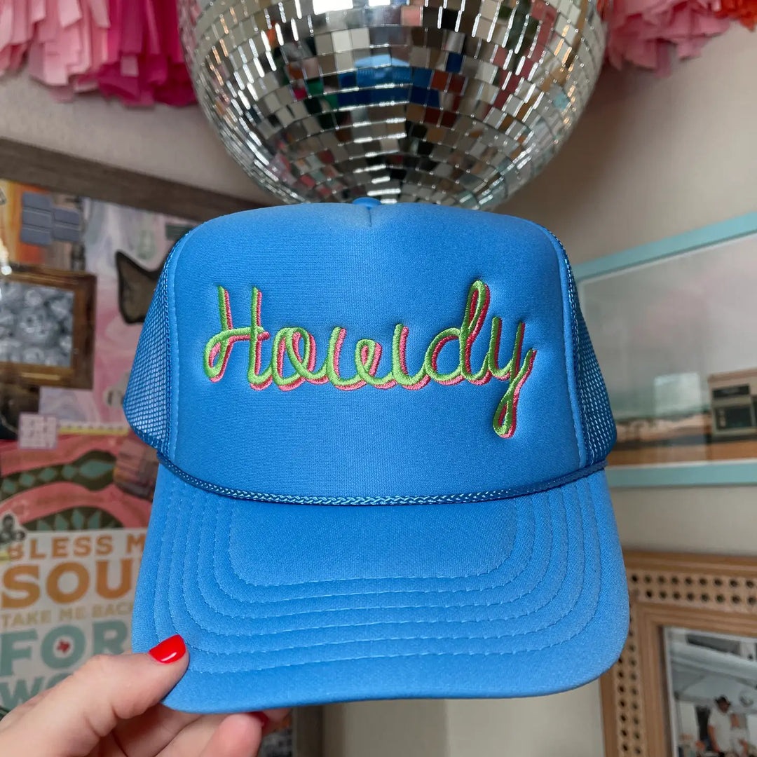 Howdy Embroidered Trucker Hat – Shop The Pug