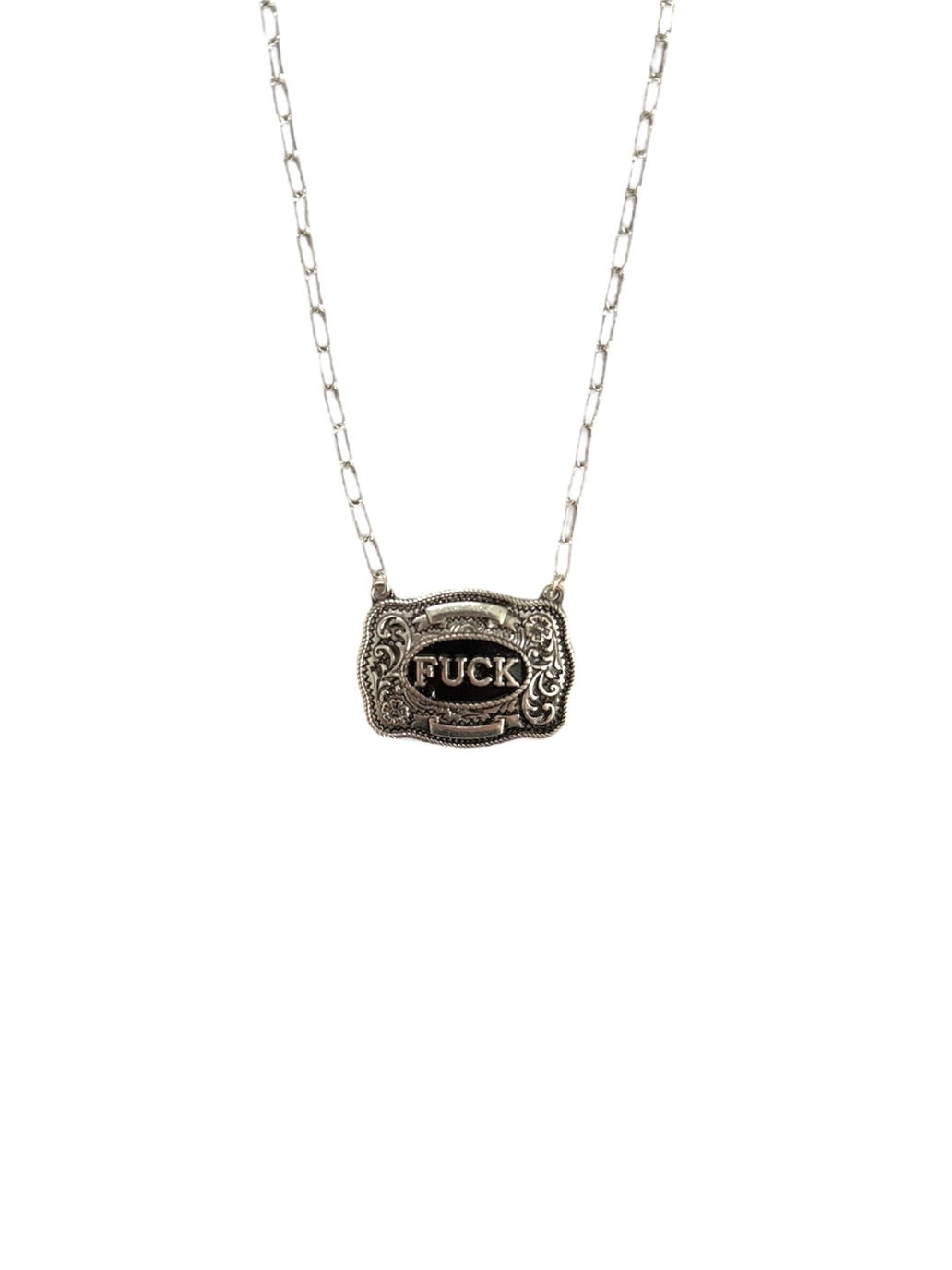 Fuck Belt Buckle Necklace