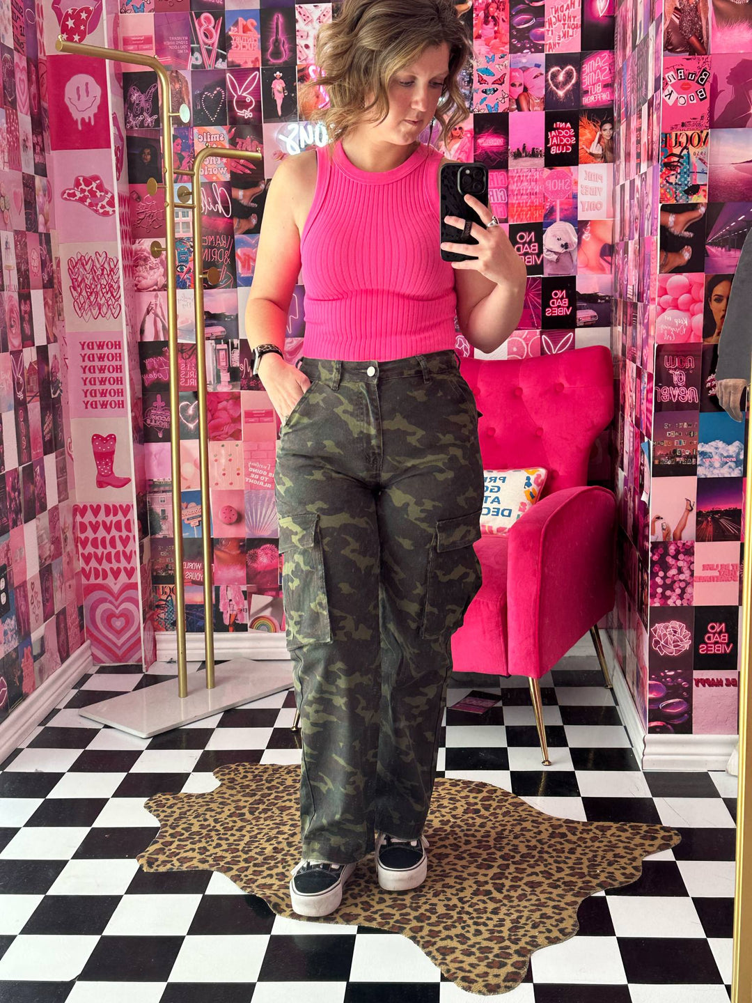 The Stella Camo Crop Pants