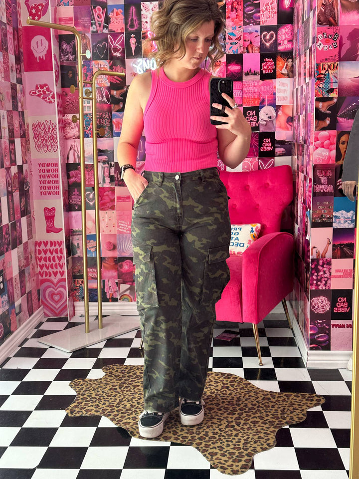 The Stella Camo Crop Pants