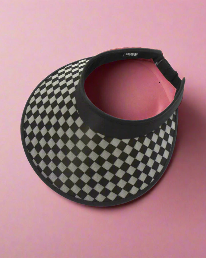 Checkered Sun Visor Hat