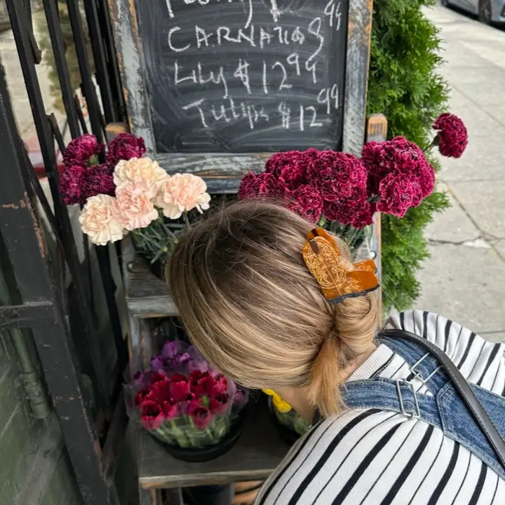 Hand-Painted Western Cowboy Boot Claw Hair Clip