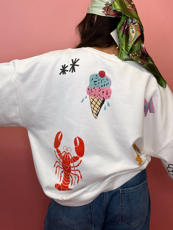 Somebody Loves You Graphic Sweater