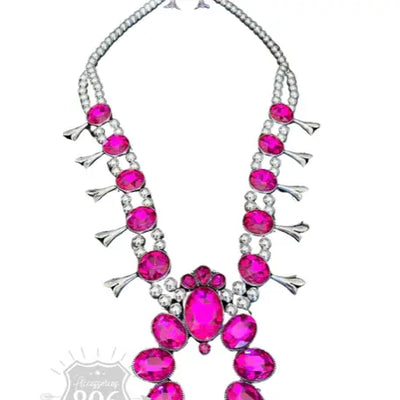 Rhinestone Squash Blossom Necklace Set