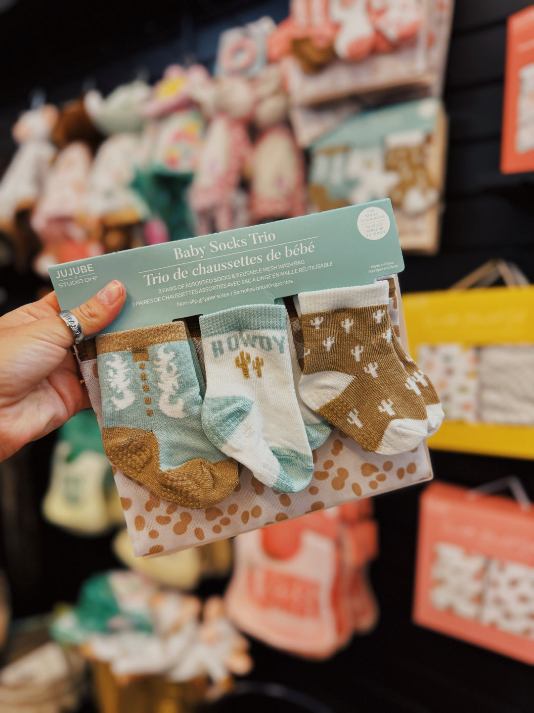 Howdy Partner Trio Baby Socks