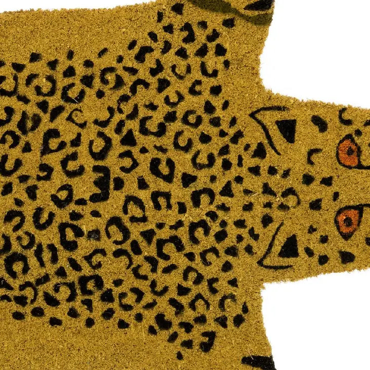 Leopard Cutout Coconut Doormat