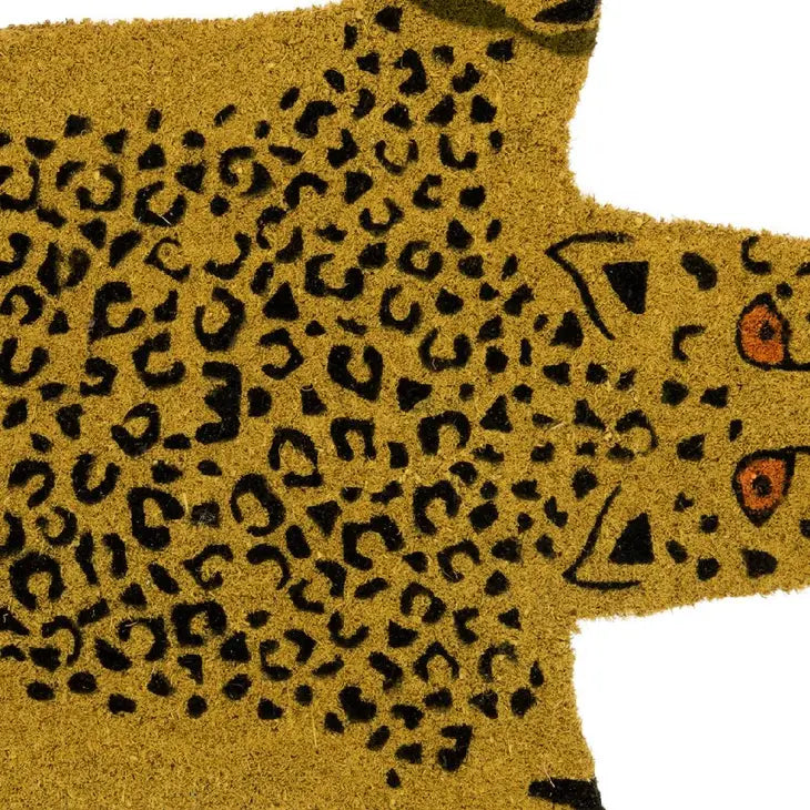 Leopard Cutout Coconut Doormat