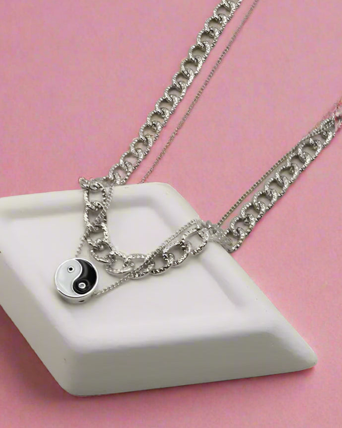 Yin Yang Double Layer Choker Necklace