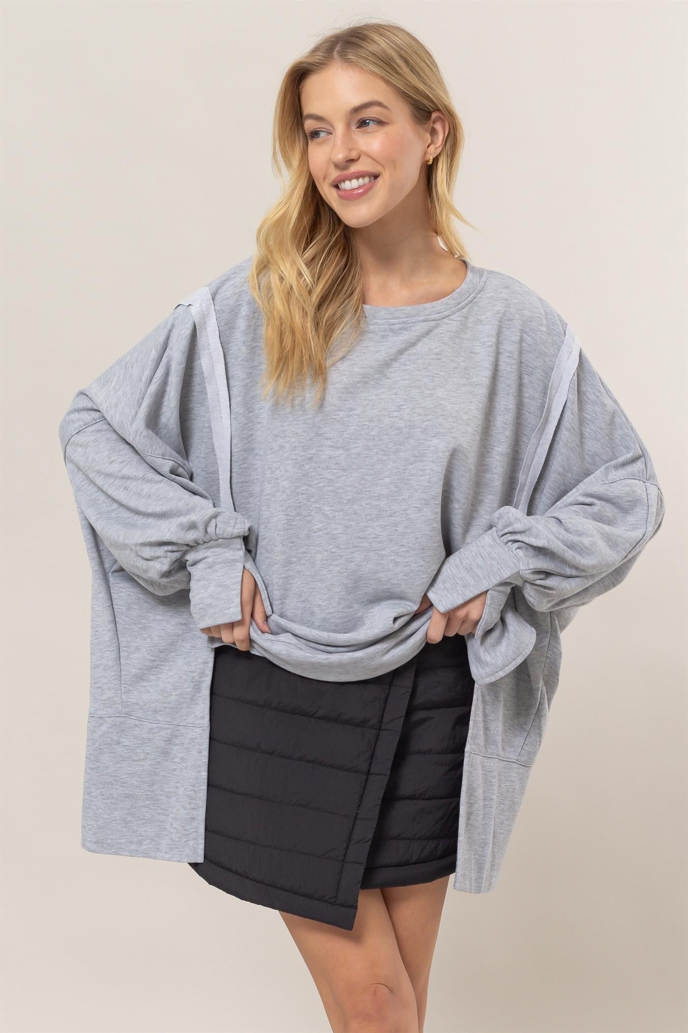 The Victoria Oversized French Terry Top