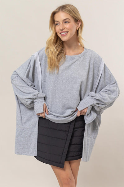 The Victoria Oversized French Terry Top