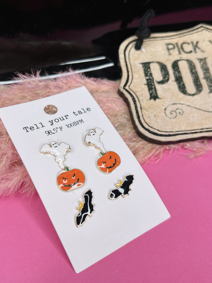 Trick or Treat Trio Stud Set