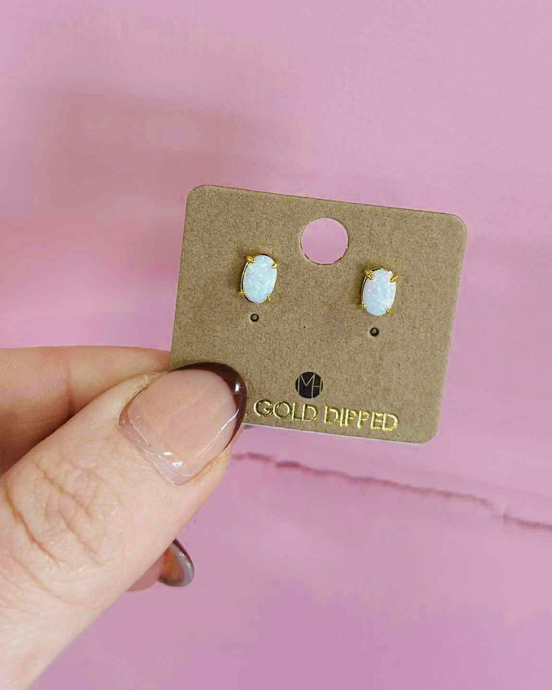 The 18K Opal Stud Earrings