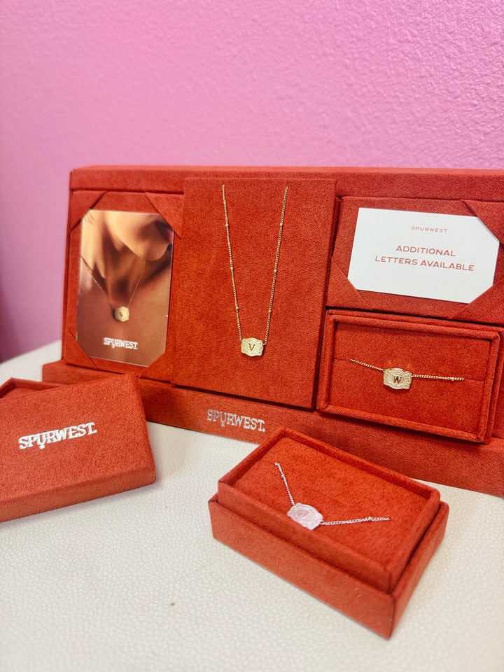 Ultra Mini Belt Buckle Initial Necklace