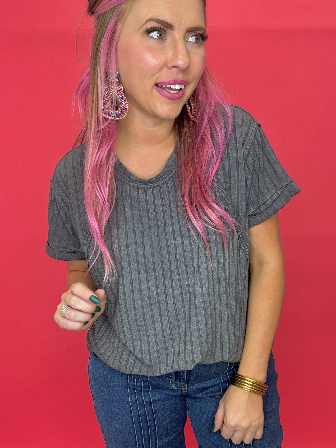 The Ribbed Stephanie Top