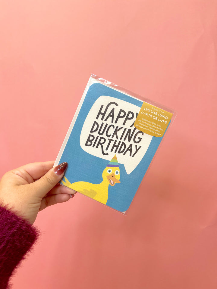 Happy Ducking Birthday Greeting Card