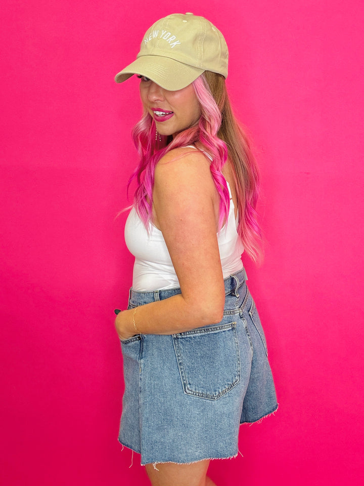 Flare Bell Denim Shorts