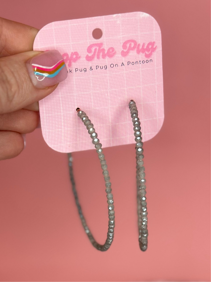 Seed Bead Hoop Earrings