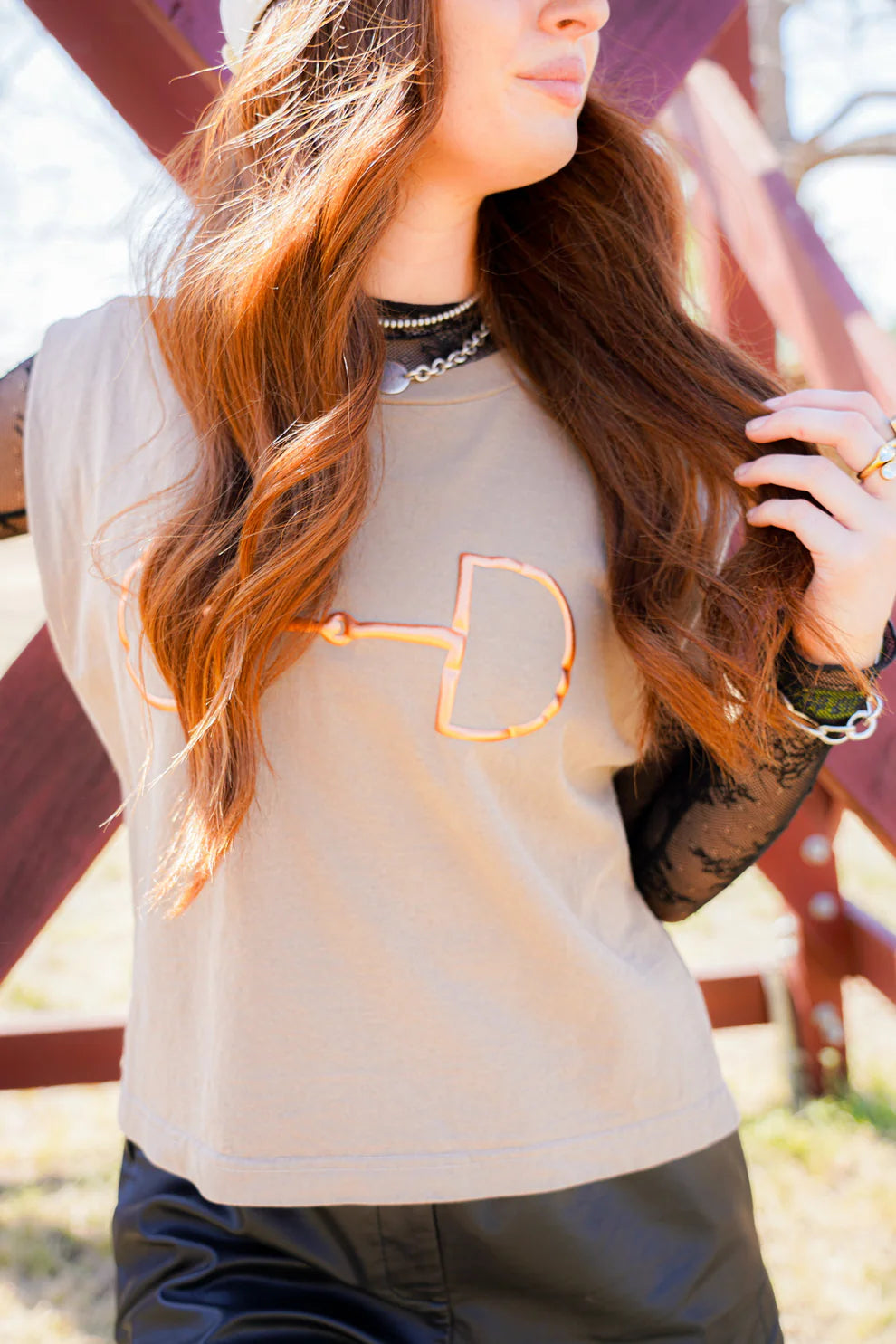 Golden Reins Bit Muscle Graphic Tank