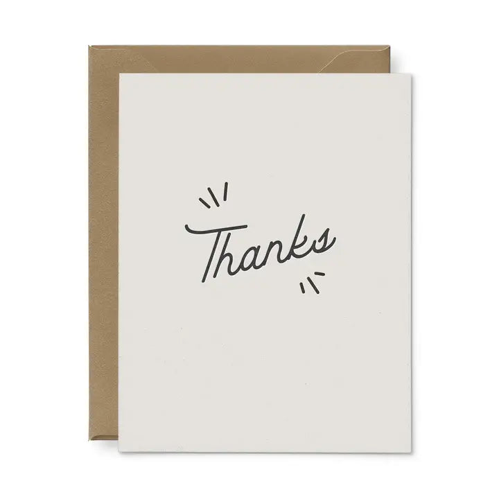 Thanks with Lines Greeting Card
