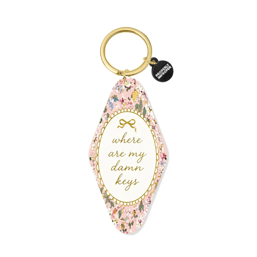 Where Are My Damn Keys Keychain