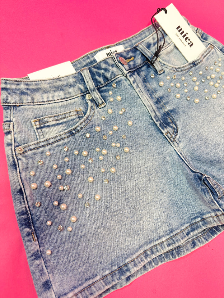 Shine On Denim Shorts
