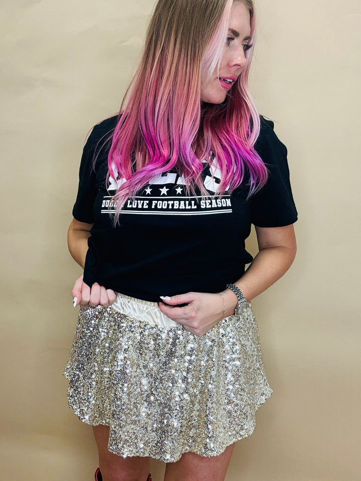 All That Glitters Sequin Skort