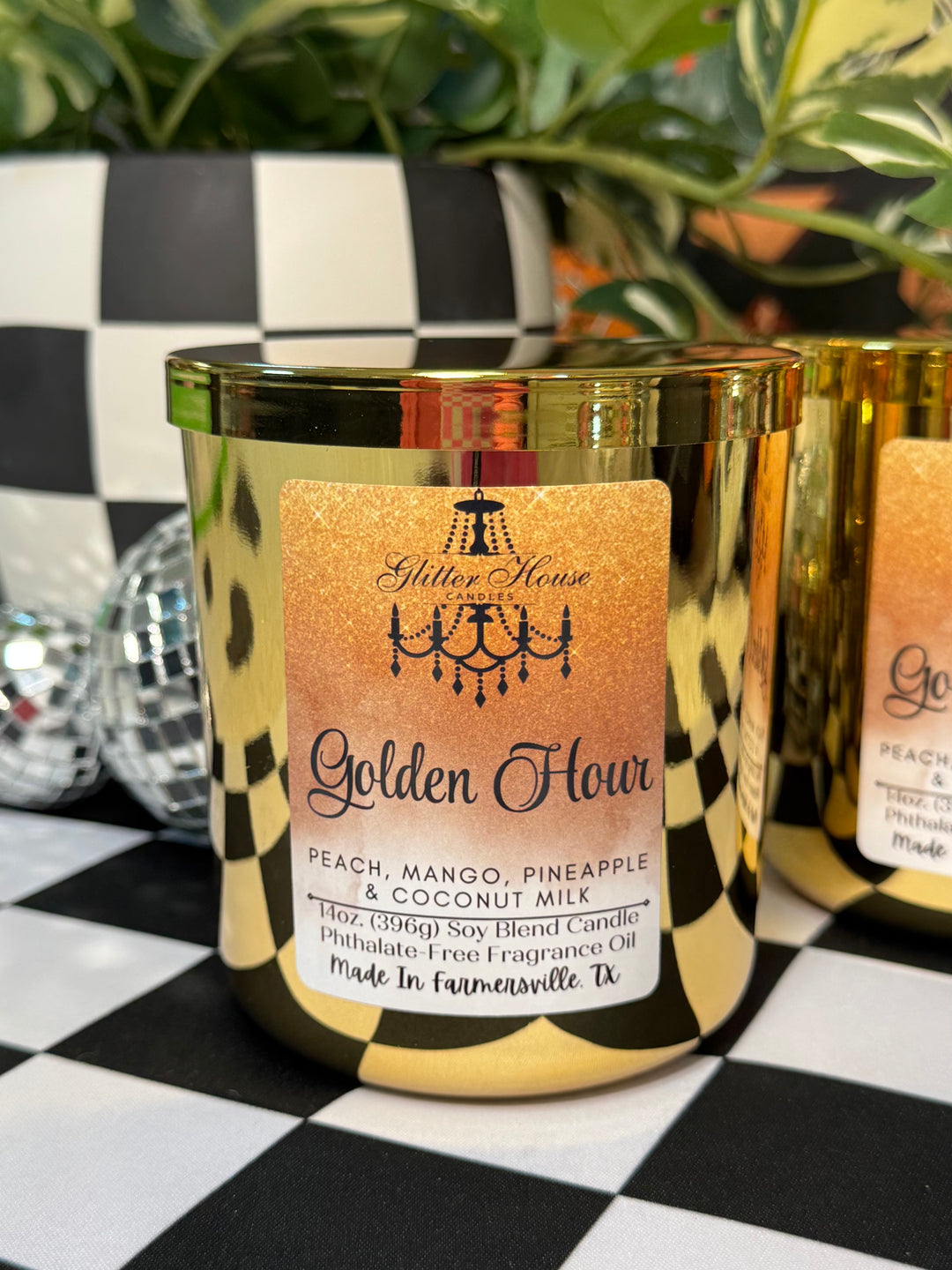 Glitter House Candles Gold 14oz Candle