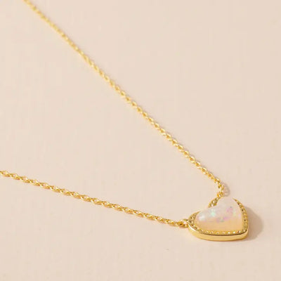 Heart Glitter Pendant Necklace