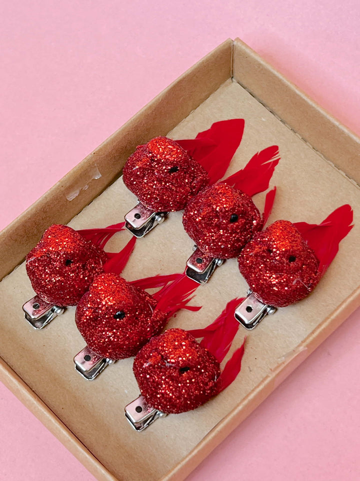 Red Bird Charm Clip On Ornament