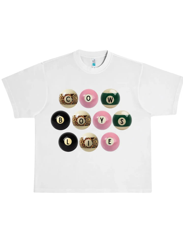 Cowboys Lie Pool Ball Graphic Tee