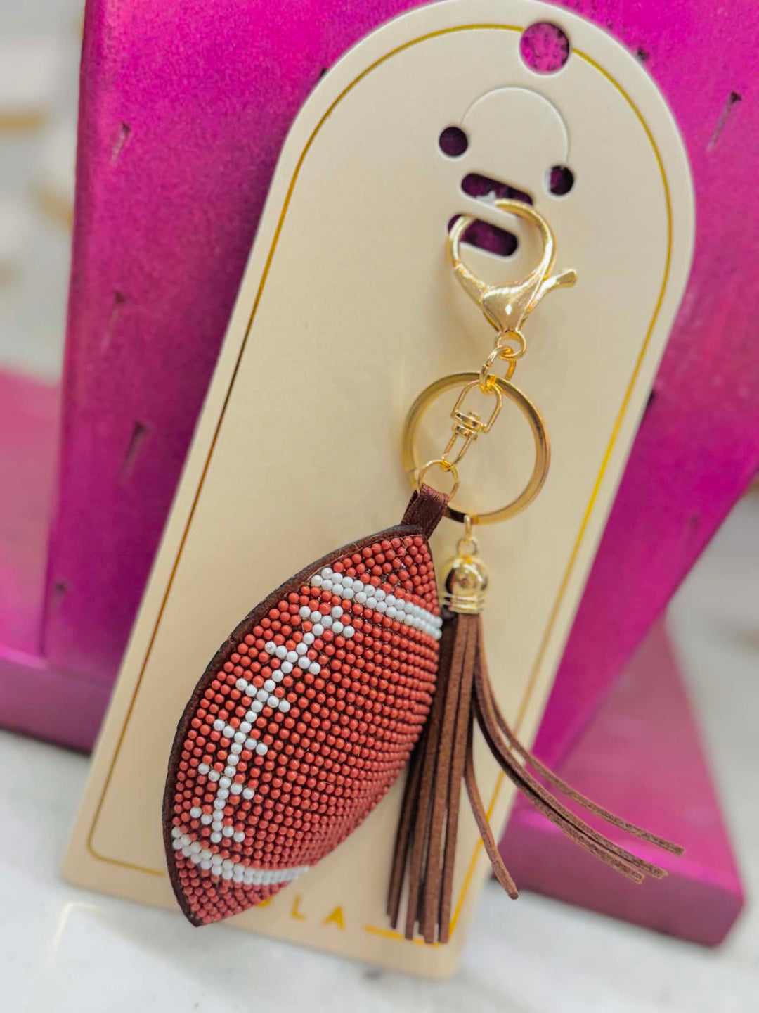 Touchdown Football Bag Charm